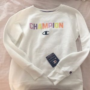 champion hoodie white